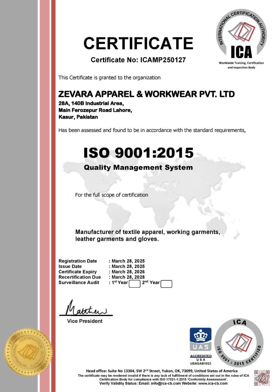 ISO 9001:2015 Certificate